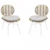 Chaise de jardin en résine tressée - JARDILINE - FLORES - Gris - Extérieur
