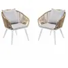 Morel Fauteuil résine pied alu blanc Maldives