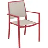 JARDILINE Fauteuil de jardin empilable - Aluminium - Terracota - SANTORIN 