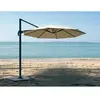 Parasol déporté rond Tobago Eco Jardiline taupe D3m