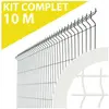 Kit Grillage Rigide Blanc 10M - jardimalin - Fil 4mm - 1,23 mètre
