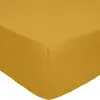 Drap housse, bonnet 30cm 100% percale de coton 80fils jaune 140 x 190 ...