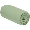 Drap Housse 160x200 + 30 cm 100% Percale de Coton 80 Fils Sauge