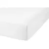 HOME COLLECTION - Drap housse unie 2 Pers 160x200 Blanc 160 x 200 cm