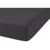 HOME COLLECTION - Drap housse unie 2 Pers 160x200  Anthracite 160 x 200 cm