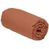 Drap housse percale de coton terracota 140x190 cm