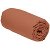 Drap Housse 160x200 + 30 cm 100% Percale de Coton 80 Fils Terracotta