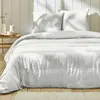 Parure housse de couette gaze de coton blanc 260x240 cm