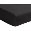 Drap housse percale de coton noir 180x200 cm