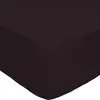 Drap housse 160x200 + 30 cm 100% Percale de Coton 80 fils Noir