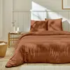 Parure housse de couette en gaze de coton rouge 220 x 240 cm