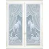 Homemaison Paire de petits voilages Esprit "Equestre" (60x120 cm - Blanc)