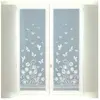 HomeMaison Paire de Petits voilages Frangés et Dentellés (60x120 cm - Blanc)