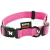 collier chien nylon uni reglable martin sellier rose - 45-65cm