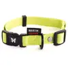 Martin Sellier - Collier Réglable en Nylon Vert Citron pour Chien - 30/45cm