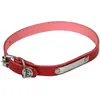 Martin Sellier - Collier rive 14/40 rouge cuir vachette