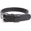 MARTIN SELLIER Collier. dble ep. 35-75 noir cuir vachette