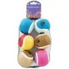 MARTIN SELLIER Jouet Chien - Filet de 6 balles de tennis colorées - Ø 6,5 cm