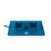 Gamelle pour chien double pliable en silicone Martin Sellier Bleu 600 ...