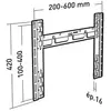 Erard - Support tv mural fixe applik vesa 600x400mm 045007