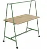 BURONOMIC Table de travail collaborative mobile Alto Largeur 160 cm Bois / Métal