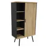 BURONOMIC Armoire 1 porte et 3 tablettes Alto  Bois / Métal