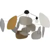 Market Set SCREEN 70's-Suspension 4 Lumières Lin L150cm
