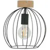 Plafonnier E27 40W Corep Owen marron H.24.5 x Ø26 cm