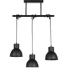BUT Suspension 3 lumières L. 55 cm DOCK Noire
