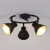 COREP Plafonnier 3L en métal peint base ronde et têtes orientables.