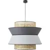 Suspension en lin gris et anthracite 78 cm Singapour - Market set