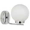 Corep SWANN-Applique de salle de bain métal et verre opalin Ø13cm