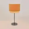 Corep Lampe Base Ronde En Métal Peint. Abat-jour Double Cylindre Moutarde