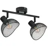 corep spot 2l iris base ronde en métal - e14 25 w - noir mat