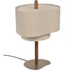 Market Set PEBBLE-Lampe à poser Bois/Tissu H60cm