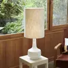 MARKET SET Lampe de table Jimmy, blanc/beige, hauteur 83 cm