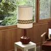 MARKET SET Lampe de table Jimmy, marron/beige, 83 cm, bordure