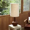 MARKET SET Lampe de table Jimmy, marron/beige, hauteur 83 cm