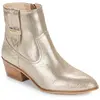 Les Tropéziennes par M.Belarbi Boots femme or irisé LADYZ en cuir
