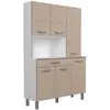 EKIPA Oslo buffet de 120 cm - 1 tiroir et 6 portes - l 120 x p 40 x h 185 cm - coloris chene