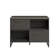 Meuble bas 2 portes coulissantes WAVE coloris gris
