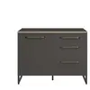 Meuble bas 1 porte, 3 tiroirs WAVE coloris gris