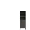 Colonne 1 porte, 1 tiroir, 3 niches WAVE coloris gris