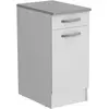 Meuble bas de cuisine OSLO - Blanc - L 40 x P 60 x H 86 cm - 1 porte +...