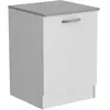 Meuble bas de cuisine OSLO - Blanc mat - 1 porte - L 60 x P 60 x H 86 ...