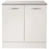 Meuble bas 80 cm 2 portes SPOON coloris blanc
