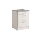 Meuble bas 60 cm 1 tiroir + 2 caissons SPOON coloris blanc