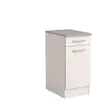 Meuble bas 40 cm 1 porte + 1 tiroir SPOON coloris blanc