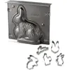 Fackelmann - Ensemble de moule lapin de Pâques 3D et 5 emporte-pièces ...