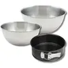 Fackelmann - Set pâtisserie mini moule à manqué, 2 bols et 1 spatule